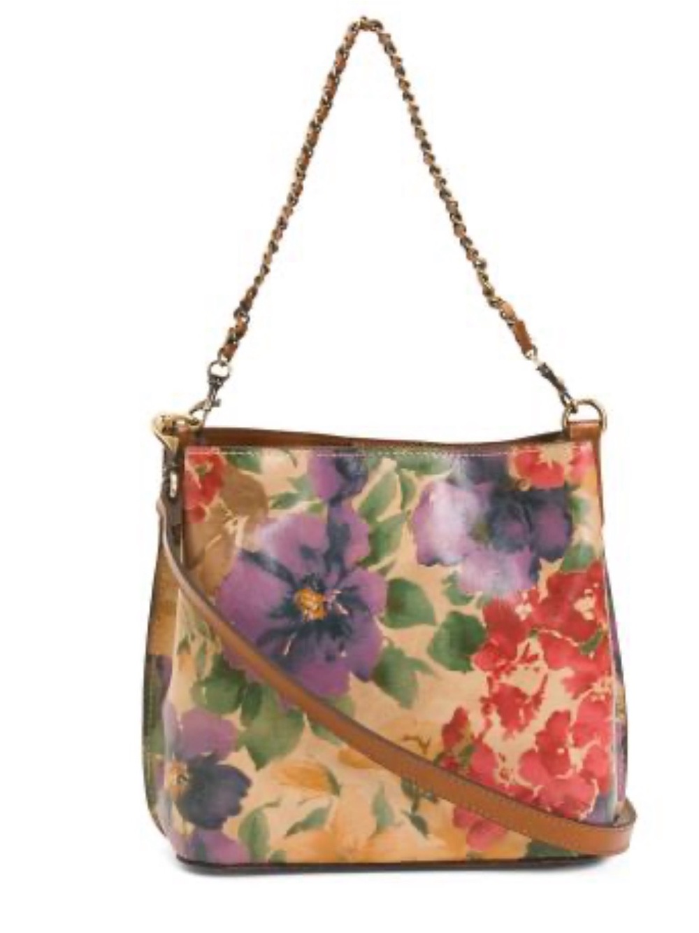 Patricia Nash  Hydrangea floral italian leather purse